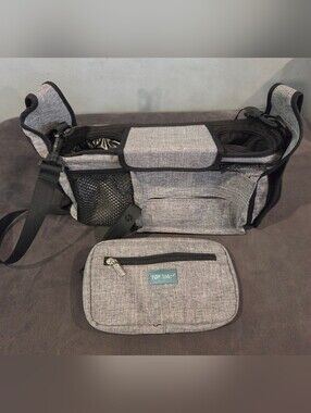 Gray Spacious Baby Stroller Bag and Accessories